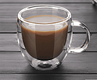 G13 Double Wall Glass Mug, 350 ml
